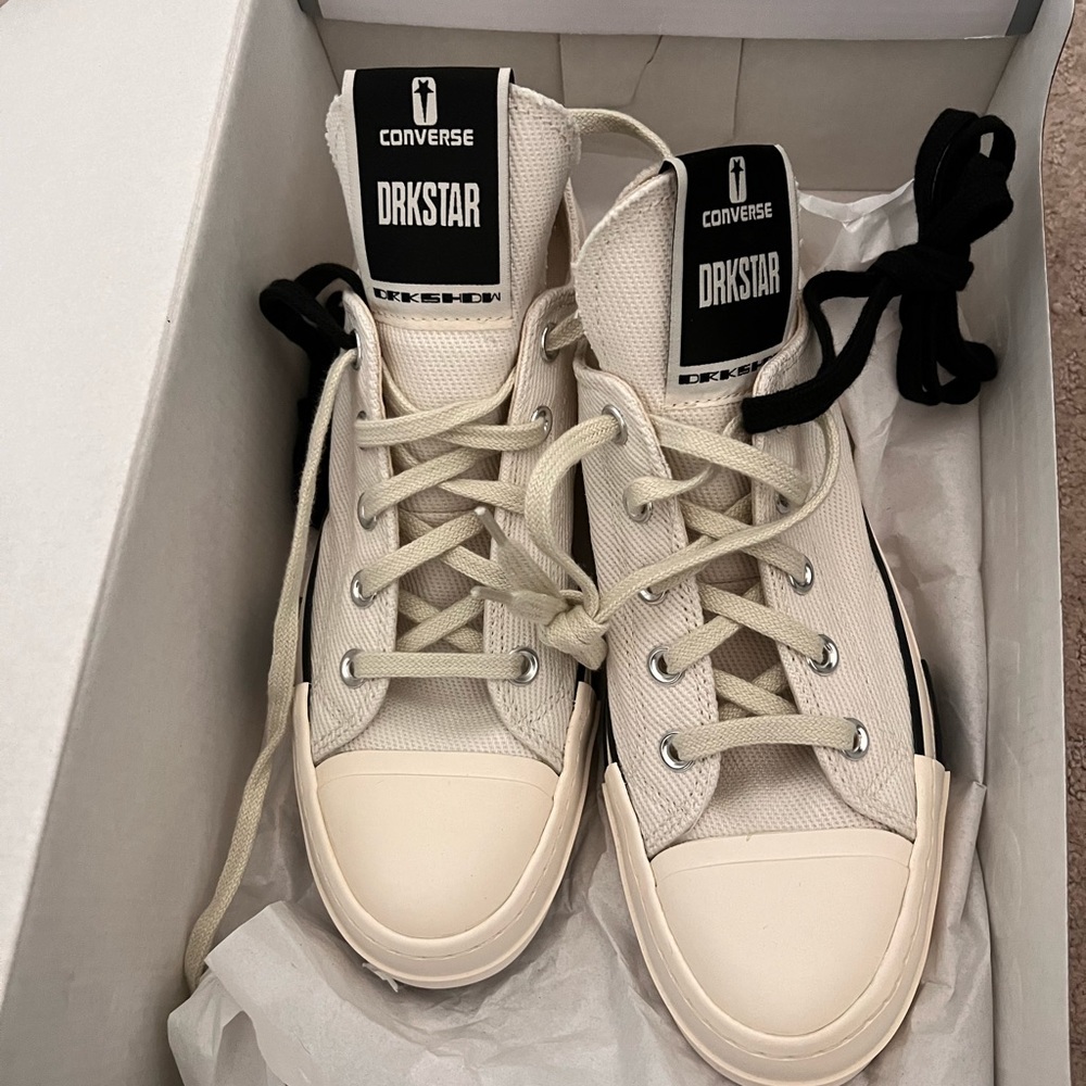 Rick Owens drkshdw X converse sneakers size 6